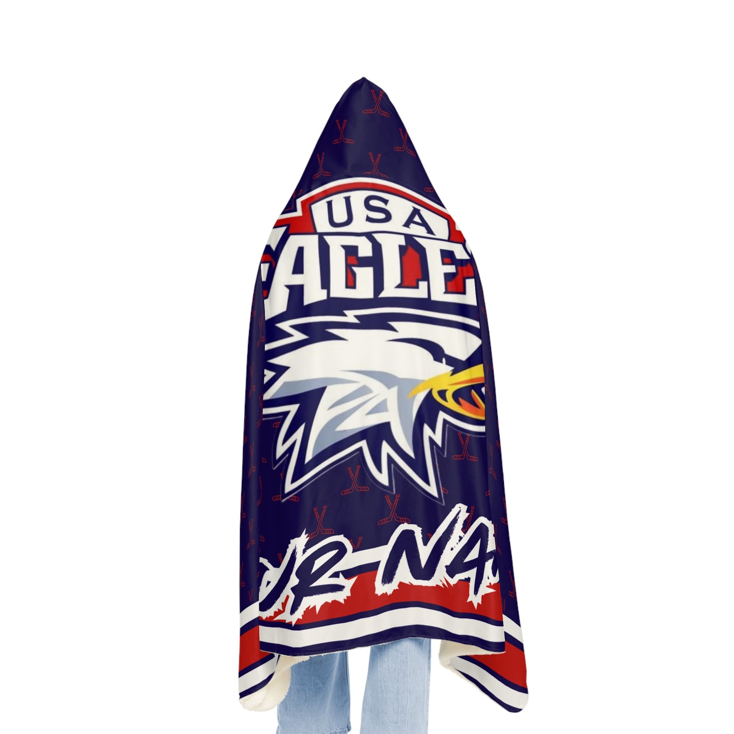 Customizable Team Spirit Snuggle Blanket - Perfect for USA Eagle Fans!