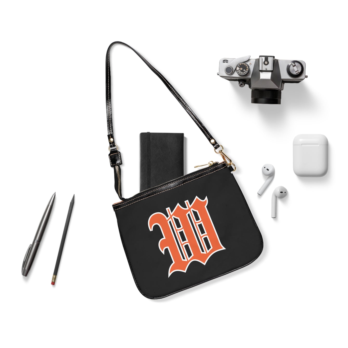 Chic Small Shoulder Bag with Bold Graphic Design