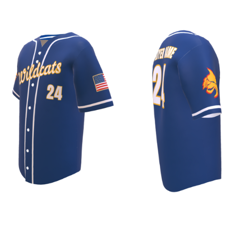 Wildcats Full Botton Down Jersey